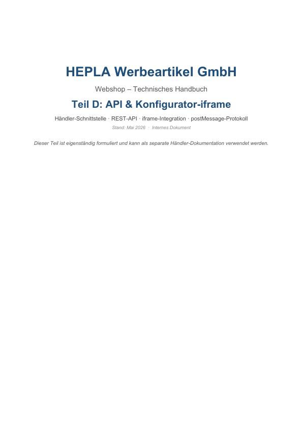 HEPLA D API Konfigurator iframe